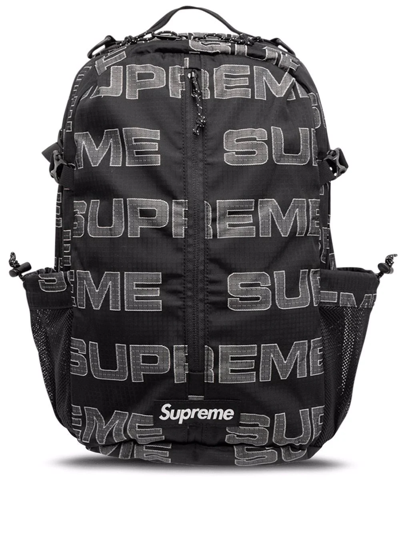 Supreme Logo-print Backpack In Black