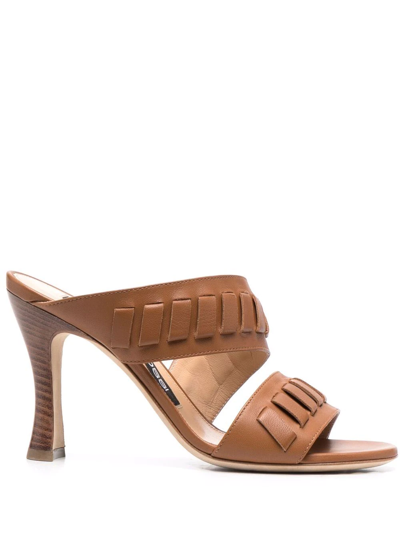Sergio Rossi Tied-up 90mm Leather Sandals