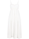 Zimmermann Rosa Sleeveless Linen Midi Dress In Ivory