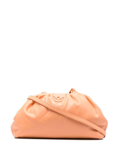 Pinko Love Chain-strap Mini Clutch Bag In Orange