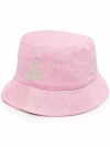 Isabel Marant Haley Denim Bucket Hat In Rosa