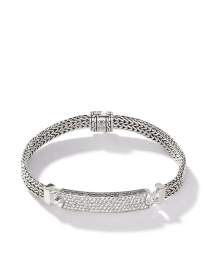 John Hardy ‘classic Chain' Diamond Pave Sterling Silver Station Bracelet