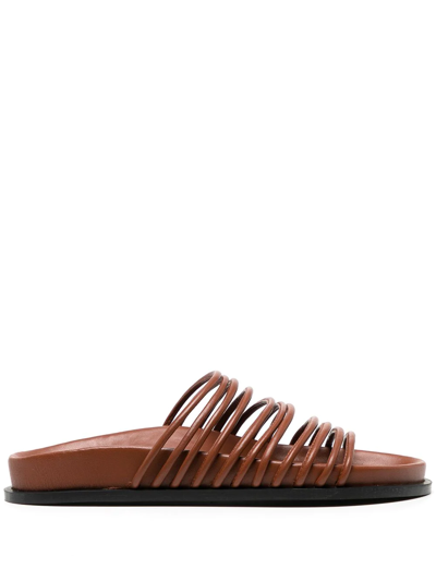 A.emery Fallon Leather Sandals In Braun
