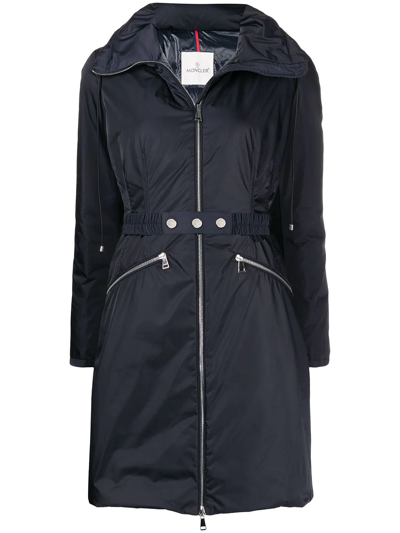 Moncler Hermanville Belted Down Coat In Schwarz