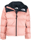 The North Face 1996 Retro Nuptse Hooded Quilted Coated Ripstop Down Jacket In Rosa