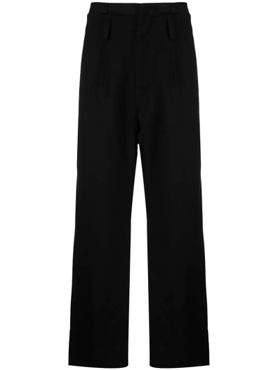 Five Cm Fine Pinstripe Trousers In Black