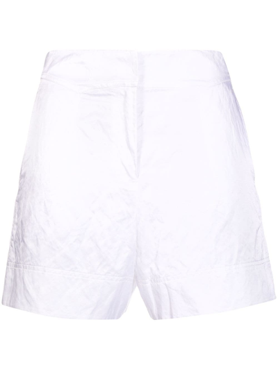 Shiatzy Chen High Waisted Shorts In Weiss