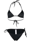 Balmain Logo-print Bikini In Schwarz
