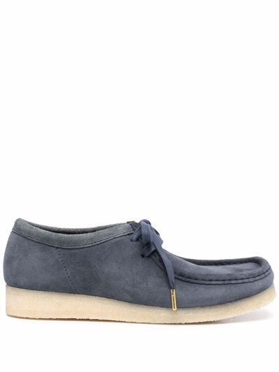 Clarks Originals Lace-up Suede Boat Shoes In Blau