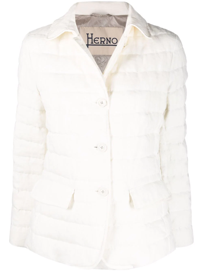 Herno Padded Down Jacket In Weiss