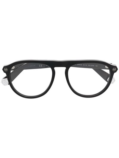 Philipp Plein Eyewear Round-frame Glasses In Schwarz