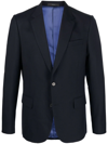 Paul Smith Single-breasted Wool-blend Jacket In Blau