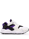 Nike Air Huarache Sneakers In White,electro Purple,black