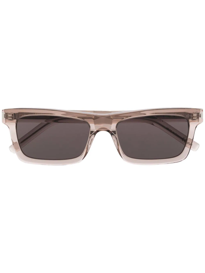 Saint Laurent Sl 461 Betty Rectangle-frame Sunglasses In Braun