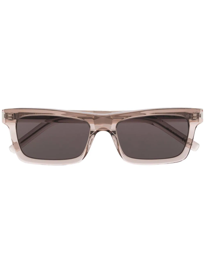 Saint Laurent Sl 461 Betty Rectangle-frame Sunglasses In Brown