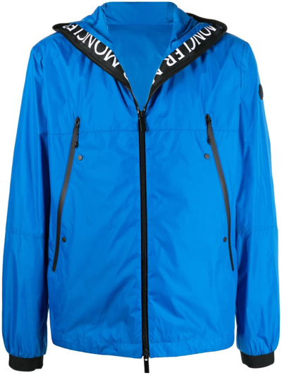 Moncler Junichi Logo-appliquéd Shell Hooded Jacket In 71a Blue