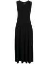 Norma Kamali Jersey Long Dress In Schwarz