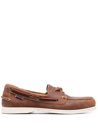 Sebago Dockside Portland Boat Shoes In Braun