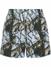 Just Don Wood-print Bermuda Shorts In White