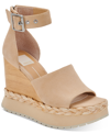 DOLCE VITA PARLE TWO-PIECE WEDGE SANDALS WOMEN'S SHOES