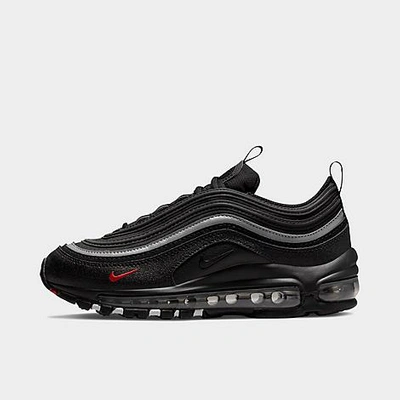 Nike Big Kids' Air Max 97 Casual Shoes In Black/black/sport Red/white