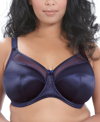 Goddess Keira Satin Side Support Bra In Ink