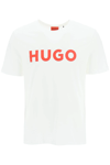 Hugo Boss Cotton-jersey Regular-fit T-shirt With Contrast Logo In White,red