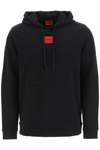 HUGO HOODIE WITH LOGO PATCH