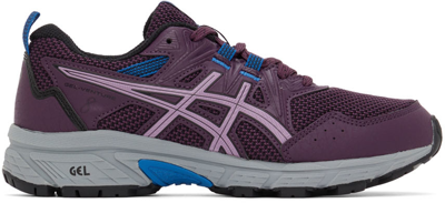 Asics Women's Gel-venture 8 Trail Running Sneakers From Finish Line In Deep Plum/black