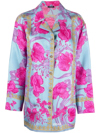 VERSACE FLORAL-PRINT SILK SHIRT