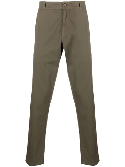 Aspesi Slim-cut Chino Trousers In Grün
