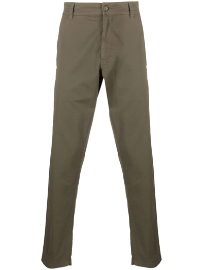 Aspesi Slim-cut Chino Trousers In Green