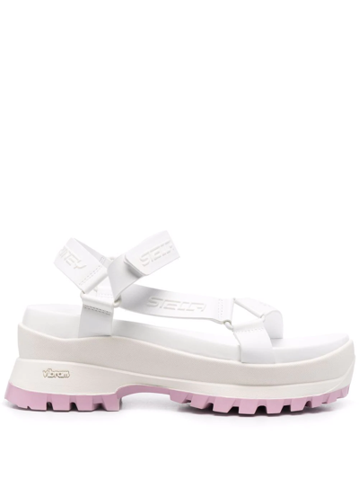 Stella Mccartney 50mm Trace Faux Leather Sandals In White