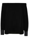 MAX MARA BLACK SILK PATTINO SHIRT