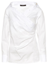 Max Mara Veranda Cotton Poplin Collared Blouse In White
