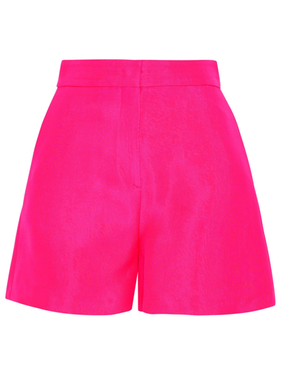 Msgm Fuchsia Viscose Pants In Pink