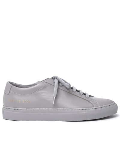 Common Projects Ash Leather Achilles Sneakers In Grey