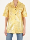 Etro Nylon Printed Shirt Women In Yellow