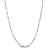 AMOUR AMOUR 2.2MM FIGARO CHAIN NECKLACE IN STERLING SILVER