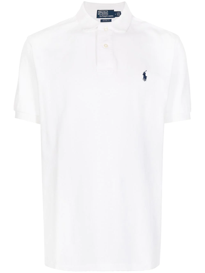 Polo Ralph Lauren Polo Pony-embroidered Short-sleeve Polo Shirt In White