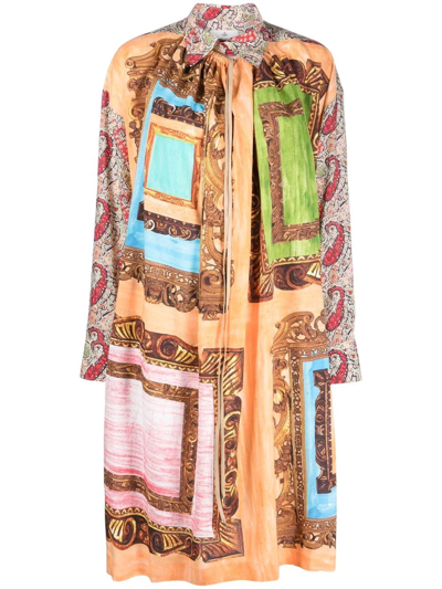 Vivienne Westwood Square Front Shirt Dress In Multicoloured