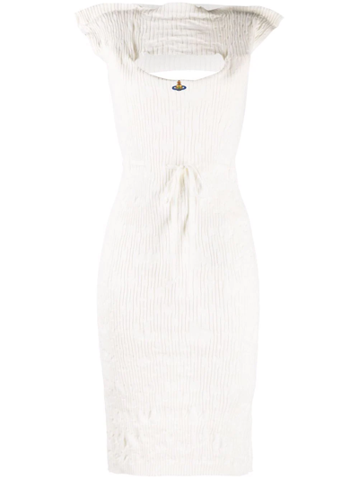 white christmas dresses Kadi White Cotton Drop Waist Corset Mini Dress XXS / US 0