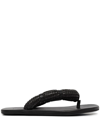 Staud Sierra Raffia Sandals In Black