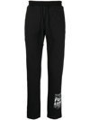 White Mountaineering Logo-print Cotton Sweatpants In Schwarz