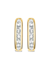 PRAGNELL 18KT YELLOW GOLD ROCKCHIC DIAMOND HOOP EARRINGS