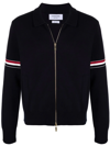 Thom Browne Rwb Stripe Detailed Cardigan In Blau
