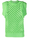 Stella Mccartney Green Cotton Vest In Grün