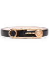 Versace Medusa Leather Belt In Schwarz