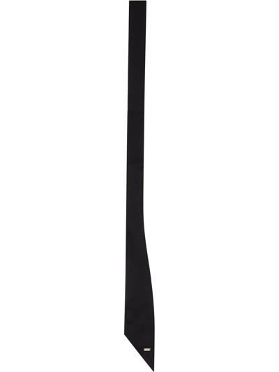 Saint Laurent Skinny-silk-scarf In Black