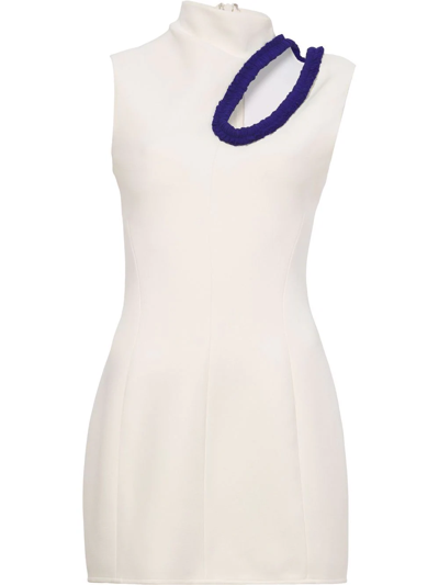 Proenza Schouler Sleeveless Crepe Cut-out Top In White,black